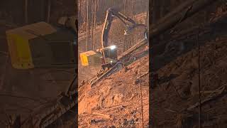 How Forest Machinery Works on Steep Slopes | Working with Winch Assistance