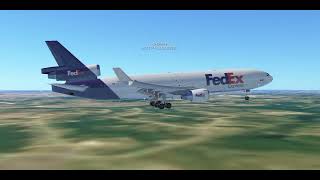 INFINITE FLIGHT FedEx MD-11 delivers to College Station, TX.