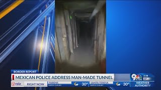 Mexican police address man-made tunnel