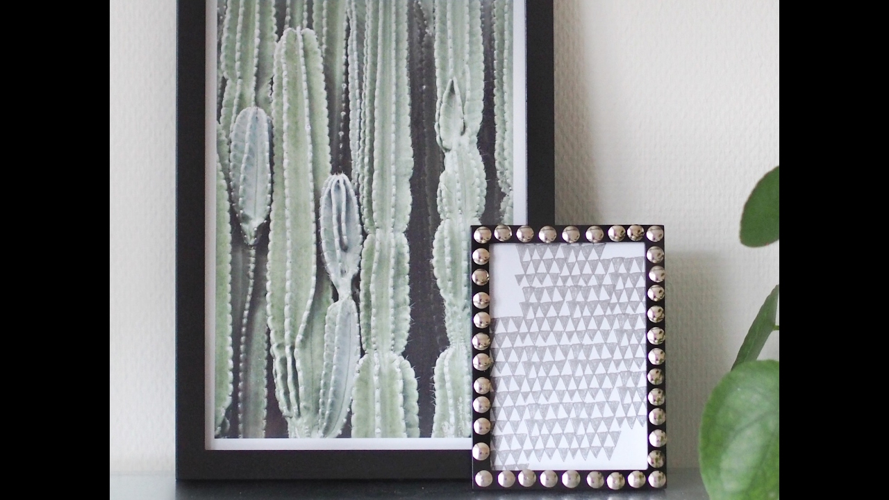 How to make a diy photo frame from drawing pins youtube
