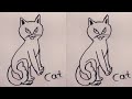 Cat drawinghow to draw cat step by step