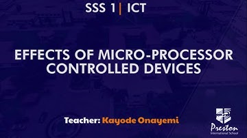 EFFECTS OF USING IT II - SSS1 ICT