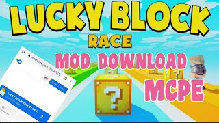 HOW TO DOWNLOAD LUCKY BLOCK RACE MAP FOR MCPE screenshot 2