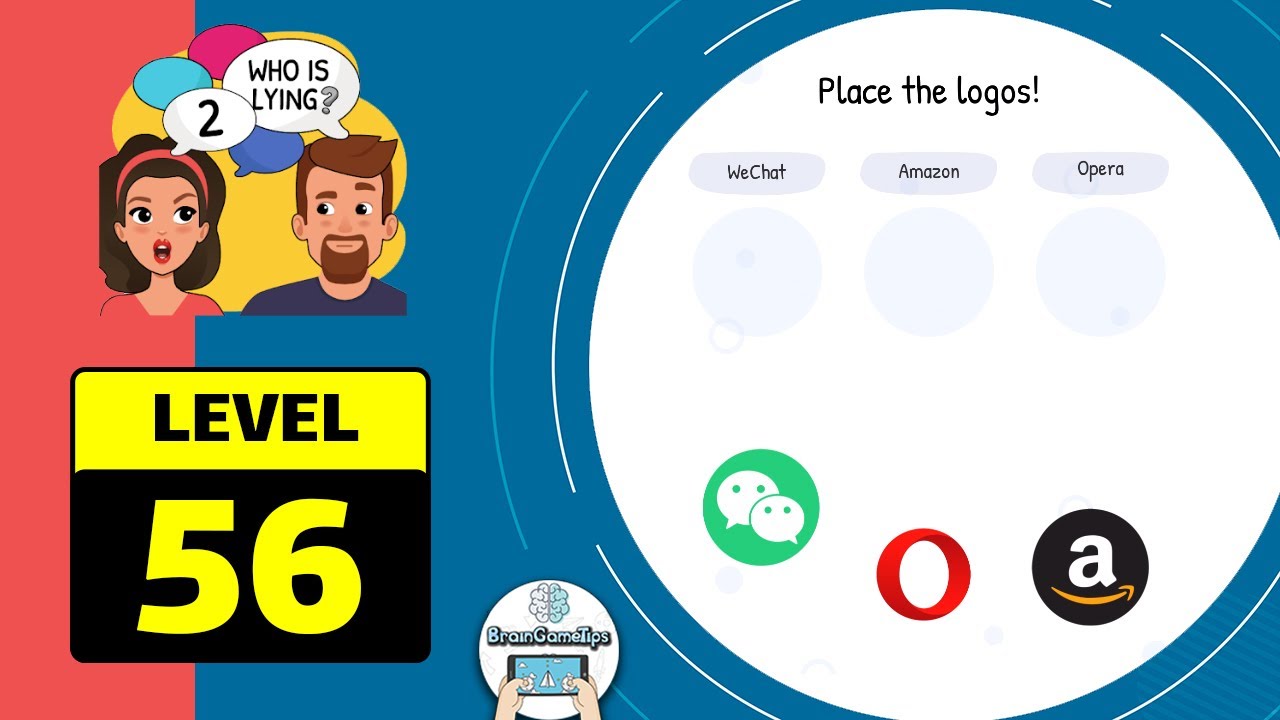 Who is? 2 Brain Puzzle & Chats - Level 56 Place The Logos Answer