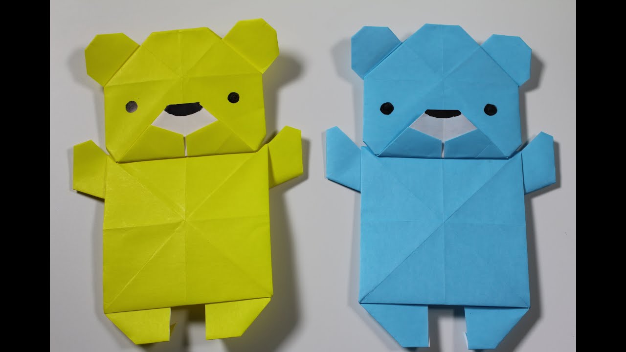 How To Origami Tutorial Animal Polar Bear Youtube Bear Origami Origami Animals Origami Easy