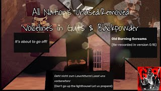 All Nation's Unused/Removed Voicelines | Guts & Blackpowder V. 0.15.8 | G&B | Roblox