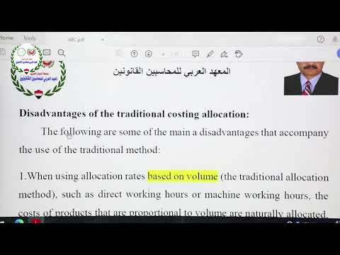 التكاليف على اساس النشاط أ م صلاح الحديثي المعهد العربي للمحاسبين القانونيين