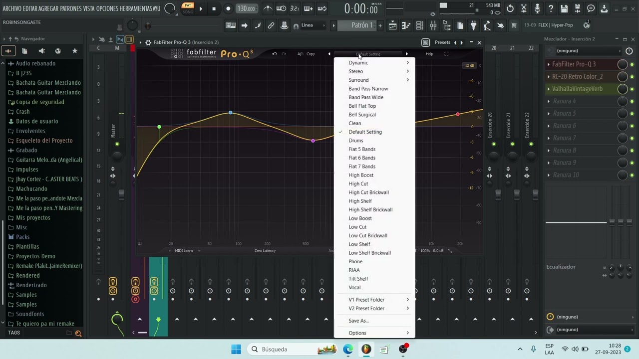 Como Guardar Presets y Cadenas de efectos en  Fl Studio 21