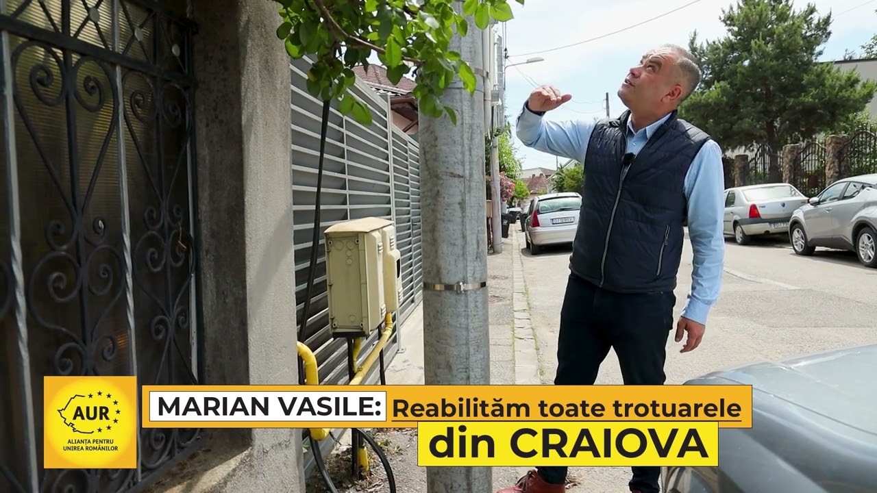 Marian Vasile: Voi reabilita toate trotuarele din Craiova