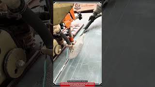 Watch How The Welder Lays Flux Evenly Along Seam Path