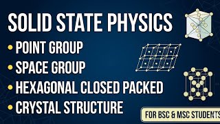 Solid state physics • point group • space group • hexagonal closed packed crystal structure •Bsc•Msc