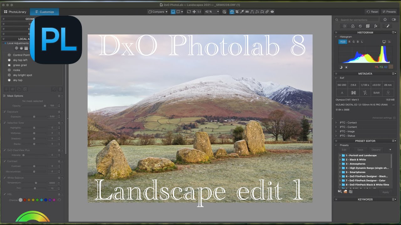 DxO Photolab 8 landscape edit 1 - YouTube