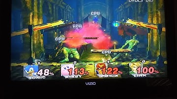 Super Smash Bros. Brawl Sonic (CPU) VS. Kirby (CPU) VS. Captain Falcon (CPU) VS. Link (CPU)