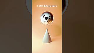 Metal Ball Impact Test on Cone Character #balltest #impact #animation