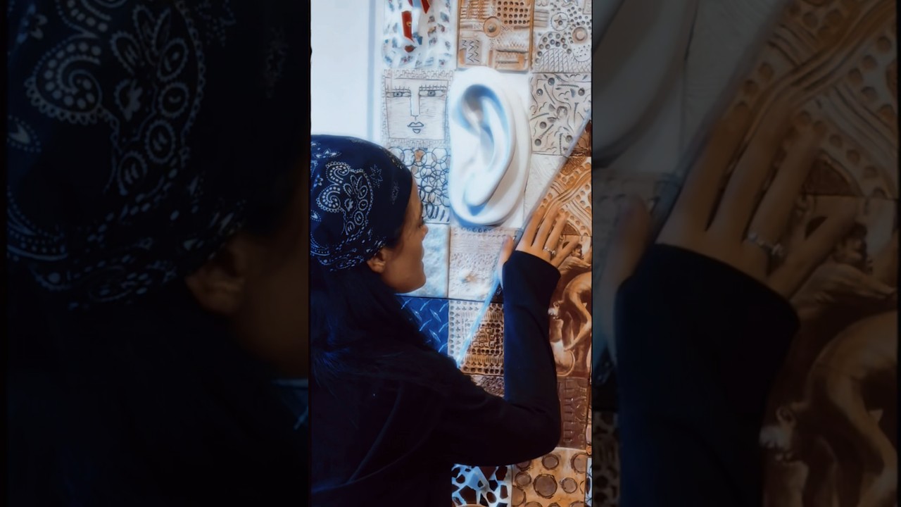 BLIND GIRL FINDS TACTILE ACCESSIBLE ART AT MONTGOMERY MUSEUM OF FINE ARTS IN ALABAMA 👩🏻‍🦯 