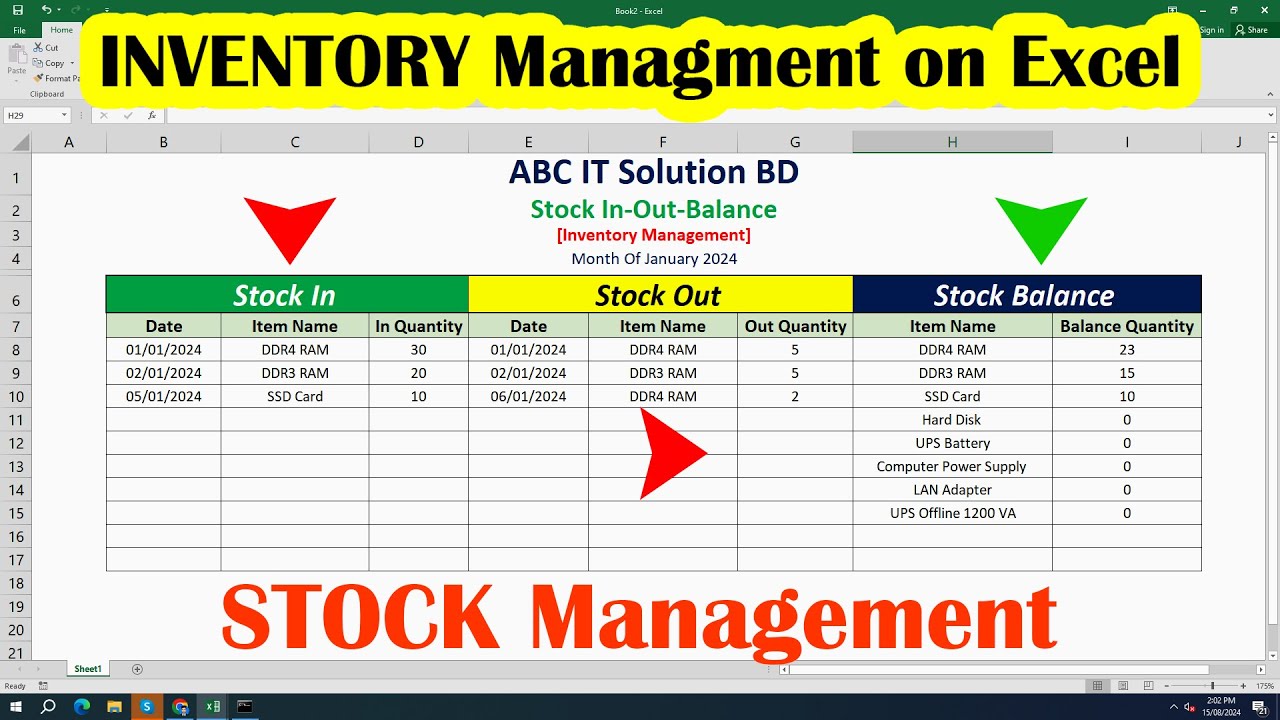 stock management excel template Images High Quality... Stock management on microsoft excel | Inventory management template ...