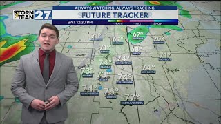 Showers and storms set to return this afternoon.