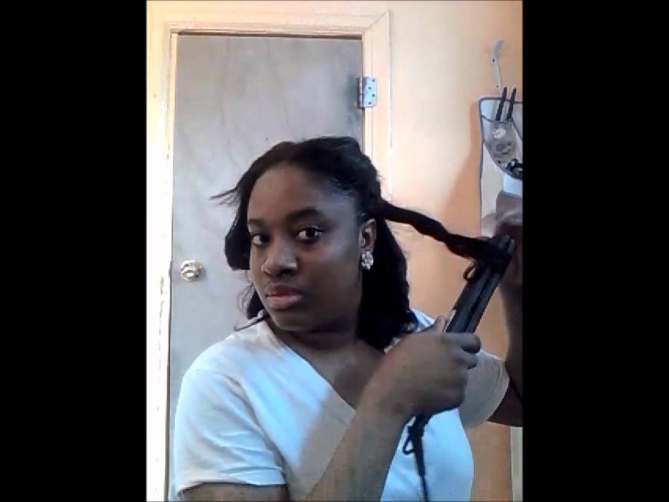 How To Curl Sensationnel Premium Too Hair Flat Iron YouTube