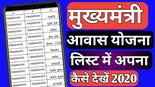 मुख्यमंत्री आवास योजना लिस्ट में अपना नाम कैसे देखें | pm Aawas yojana list kaise check kare