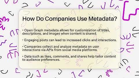 How Do Companies Use Metadata? - Everyday-Networking