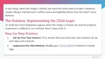 How to Programmatically Drop Down a Select Menu by Clicking on an Image in Vuetify