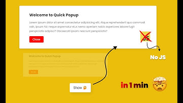 🚀 Create a Popup in Less Than a Minute Without JavaScript! 😲