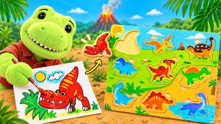 Colorful Dinosaur Adventure 🦖🎨 Draw to Get the Puzzle Pieces!