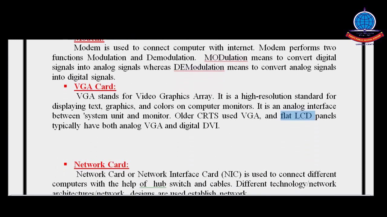k 7 computer lecture 3 - YouTube