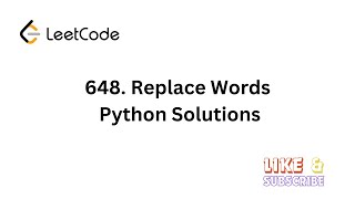 648. Replace Words python Solution Leetcode