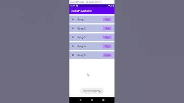 Play list of Audio Files Using Media Player with Kotlin Code