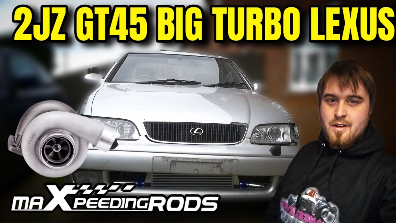 2jz Maxpeeding rods GT45 Lexus GS300 BIG Turbo First start