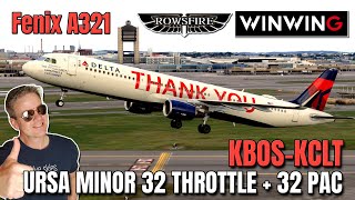 LIVE | Ultimate Fenix A321 Setup – Full WINWING   Rowsfire Overhead in MSFS 2024! | KBOS-KCLT
