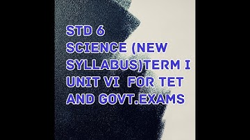 TN Samacheer std 6 , science unit VI for TNTET,CTET, TNPSC,police and other govt  exams