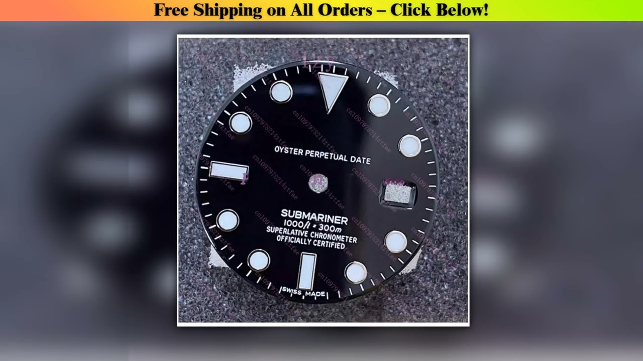 1PC 3135mm Watch black for green water ghost dial for 2836 3135 movement NEW Wholesale Best