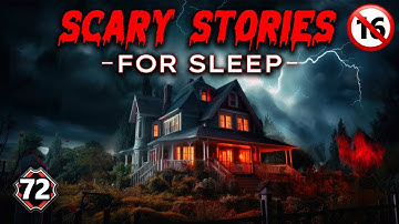 4 HOURS of Scary Stories for Sleep | Gentle Rain Sounds | Black Screen | Vol. 72