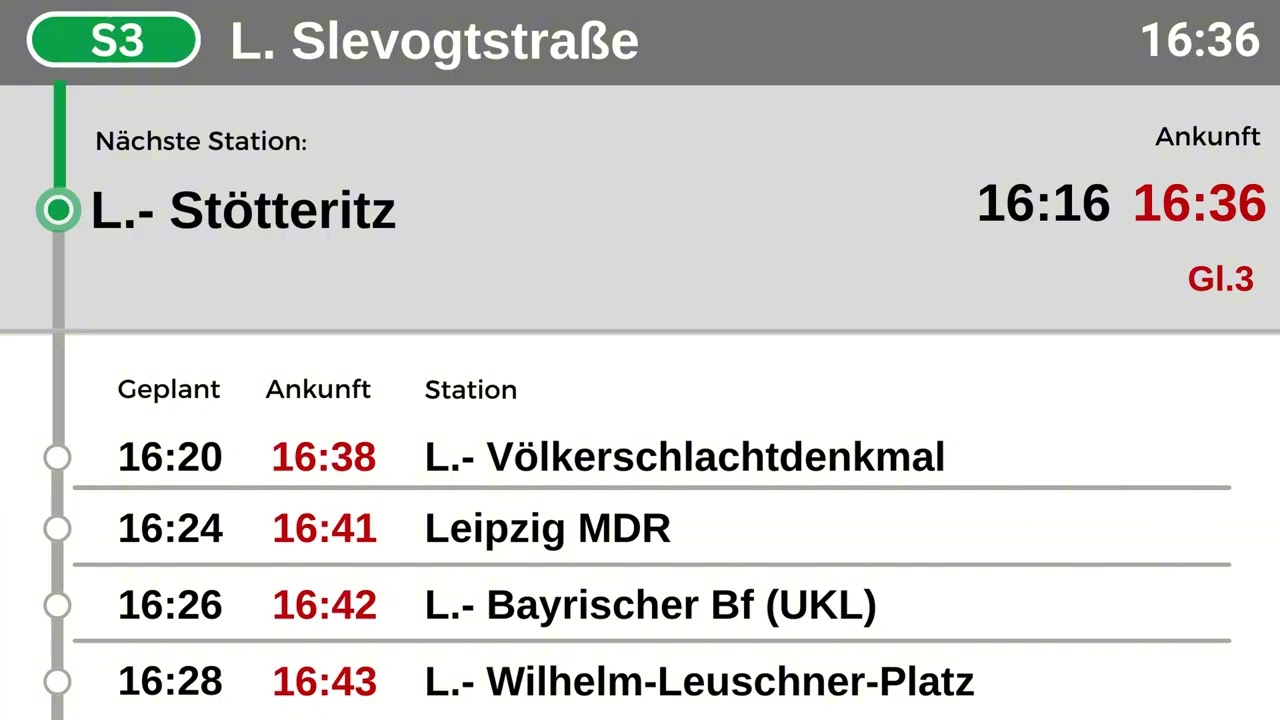[S Bahn Mitteldeutschland] Ansagen S3 Oschatz - L Slevogtstraße in der BR442