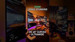 DOOM The Dark Ages on LG UltraGear 45” OLED HDR UltraWide ULTRA Graphics RTX