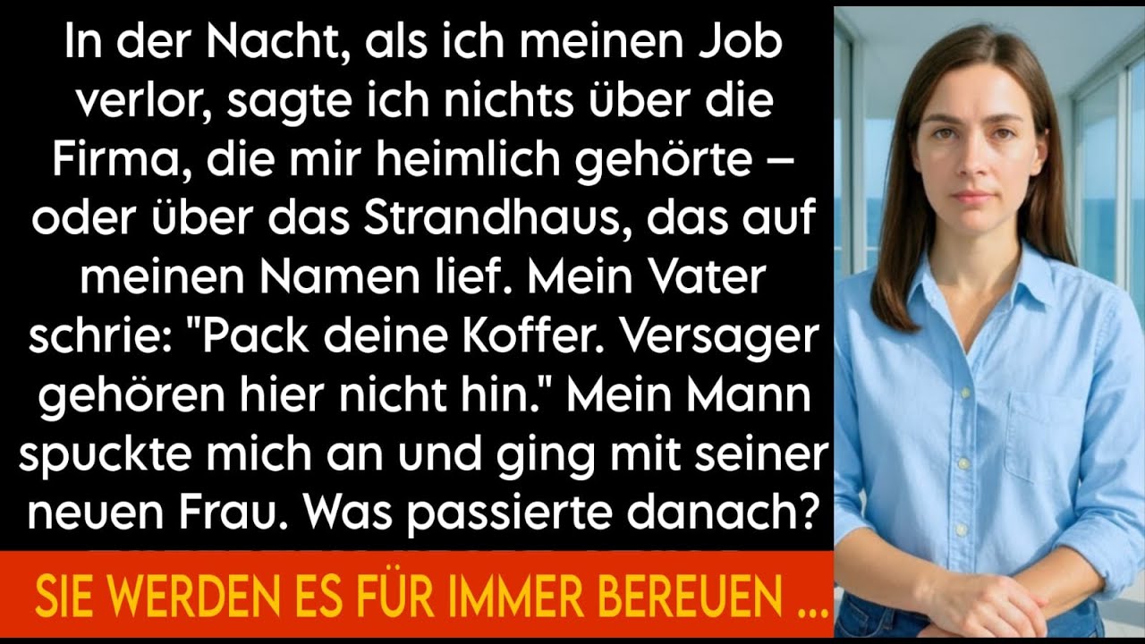In der Nacht, als ich meinen Job verlor, nannte mich mein Vater Versager. Mein Mann verließ mich...