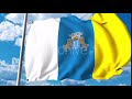 Waving Canary Islands Flag | Motion Graphics 🇪🇸