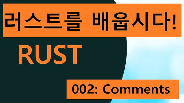 프로그래밍 언어 러스트를 배웁시다! 002 Easy Rust in Korean: Comments