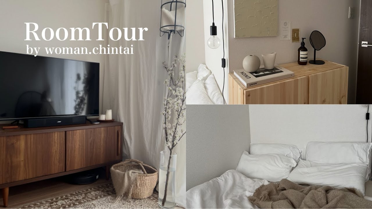【ルームツアー】1K 6畳 一人暮らし | お気に入りの家具・雑貨で揃えられたお部屋 | ナチュラル | 猫と暮らす | roomtour