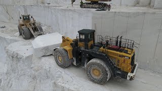 Hiskilled Wheel Loader Operators Working On The Biggest Marble Quarry Of Europe - Birros Marbles