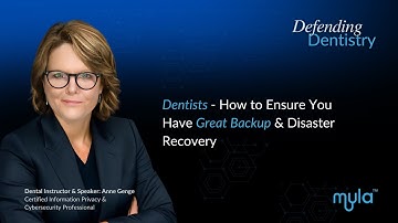 Cybersecurity for Dentists - How to Ensure You Have Great Backup & Disaster Recovery