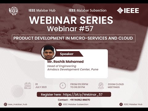 Product Development in Micro Services and Cloud by Mr. Roshik Mohamed Amdocs Development Center,Pune
