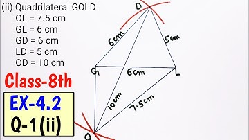 Class 8th Maths , Ex-4.2 , Q 1 (ii) Practical Geometry , Quadrilateral Construction