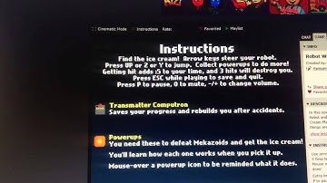 Robot Wants Ice Cream (game) Instructions