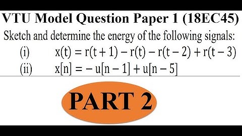 Q1.c Sketch and determine Energy of a signal | Part 2