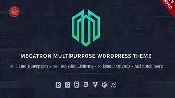 Megatron - Responsive MultiPurpose WordPress Theme | Themeforest Website Templates and Themes