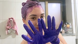 I dyed my hair purple