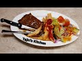 Nyama ya steak  chips salad na sosi  pepper steak salad fries  sauce tajiris kitchen